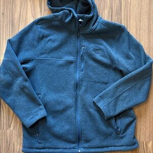 The North Face Dark Blue Hooded Fleece Jacket